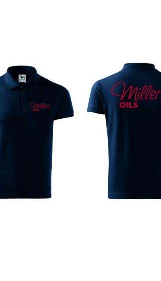 Classic, galléros, sötétkék férfi póló